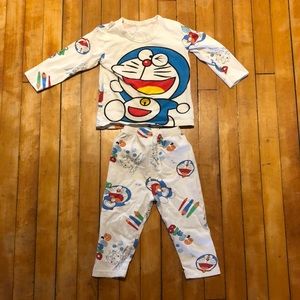 Doraemon Cartoon Blue Cat Anime pyjamas unisex
